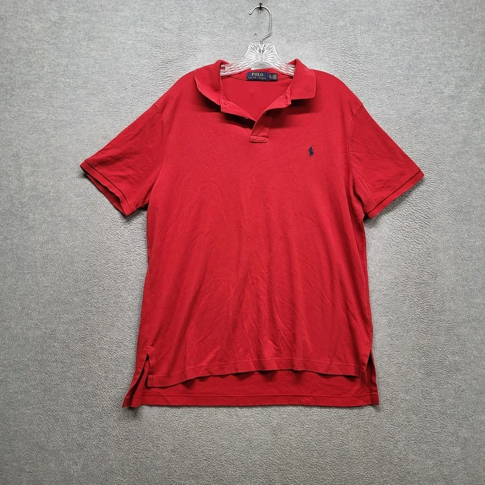 Polo‎ Ralph Lauren Men Polo XL Red Pony Embroidery Short Sleeve